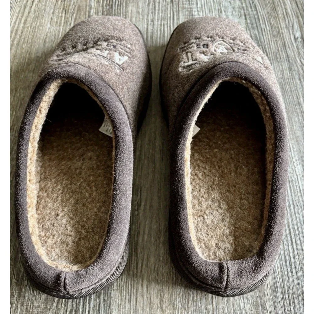 Ariat Men's Square Toe Patriot Slipper Brown Sherpa Lined Shoes Men’s Size 9